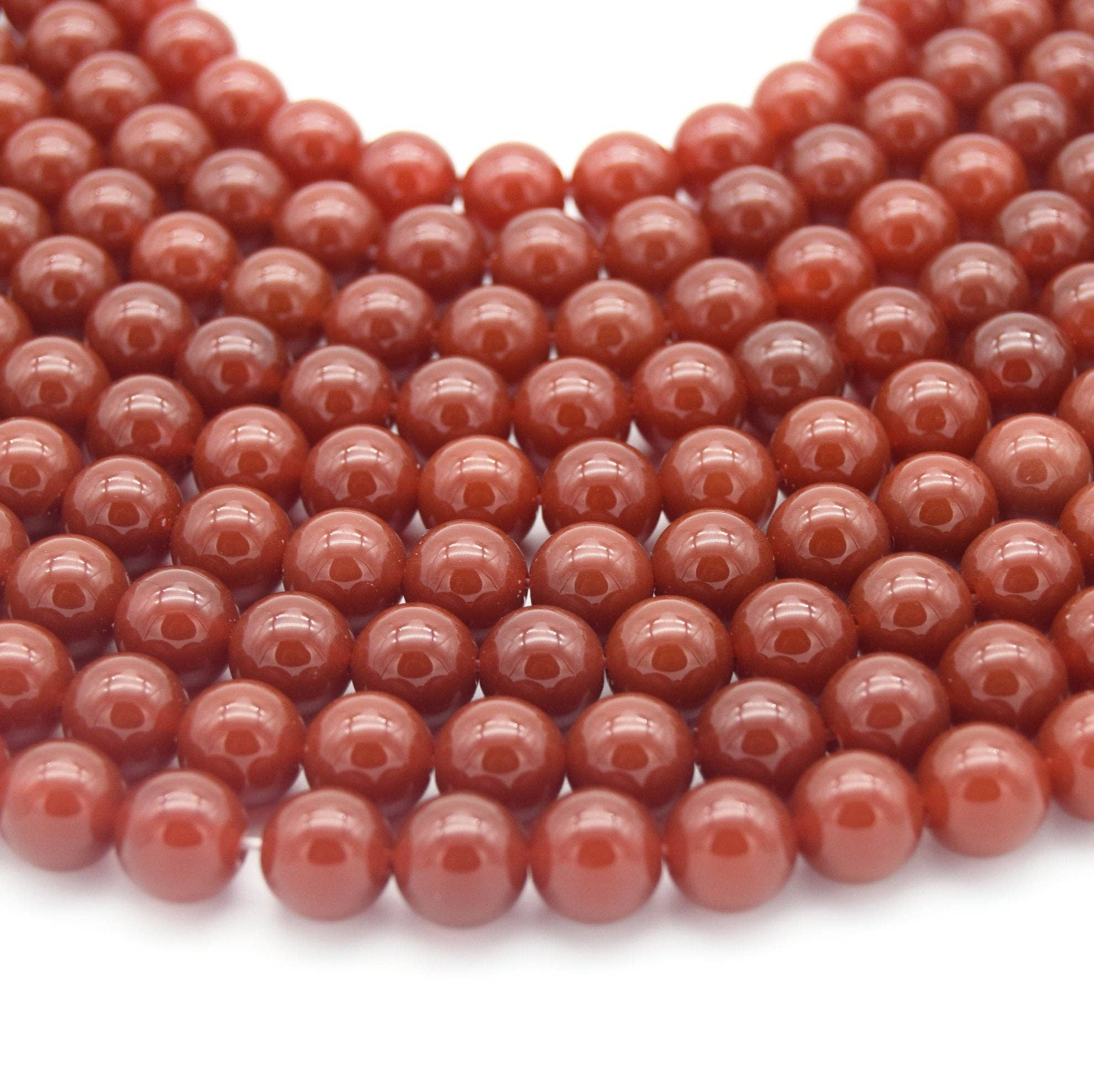 Only Beads - Wholesale Beads - Carnelian Beads | Red Agate Beads |  4mm 6mm 8mm 10mm 12mm1