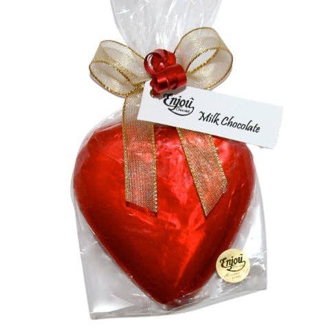 Solid Foiled Heart for wholesale by Enjou Chocolat