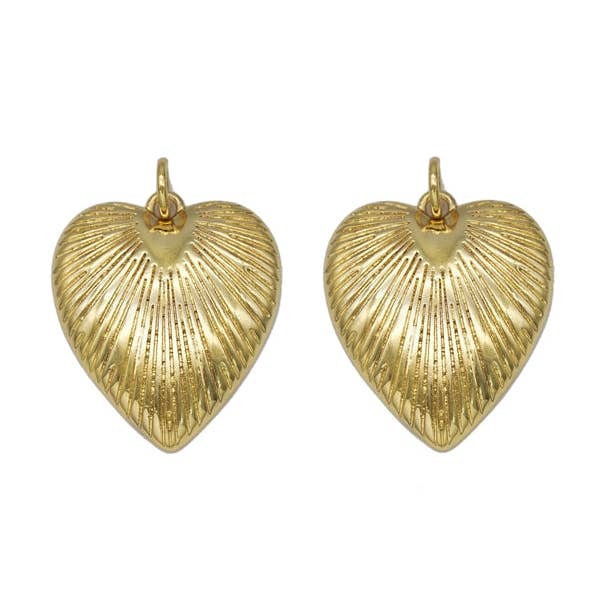 Gold Heart  Shape Charm, Sku#LX105 and other Purchase Wholesale heart charm. Free Returns & Net 60 Terms on Faire trending on Faire.