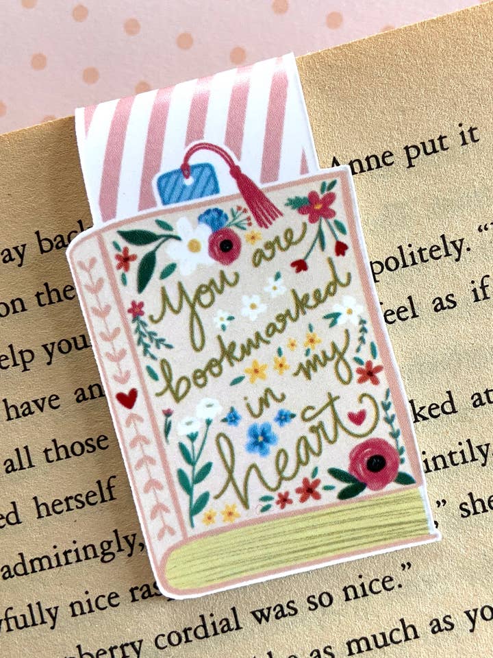 Bookmarked in My Heart Magnetic Bookmark for wholesale by Makerie Day