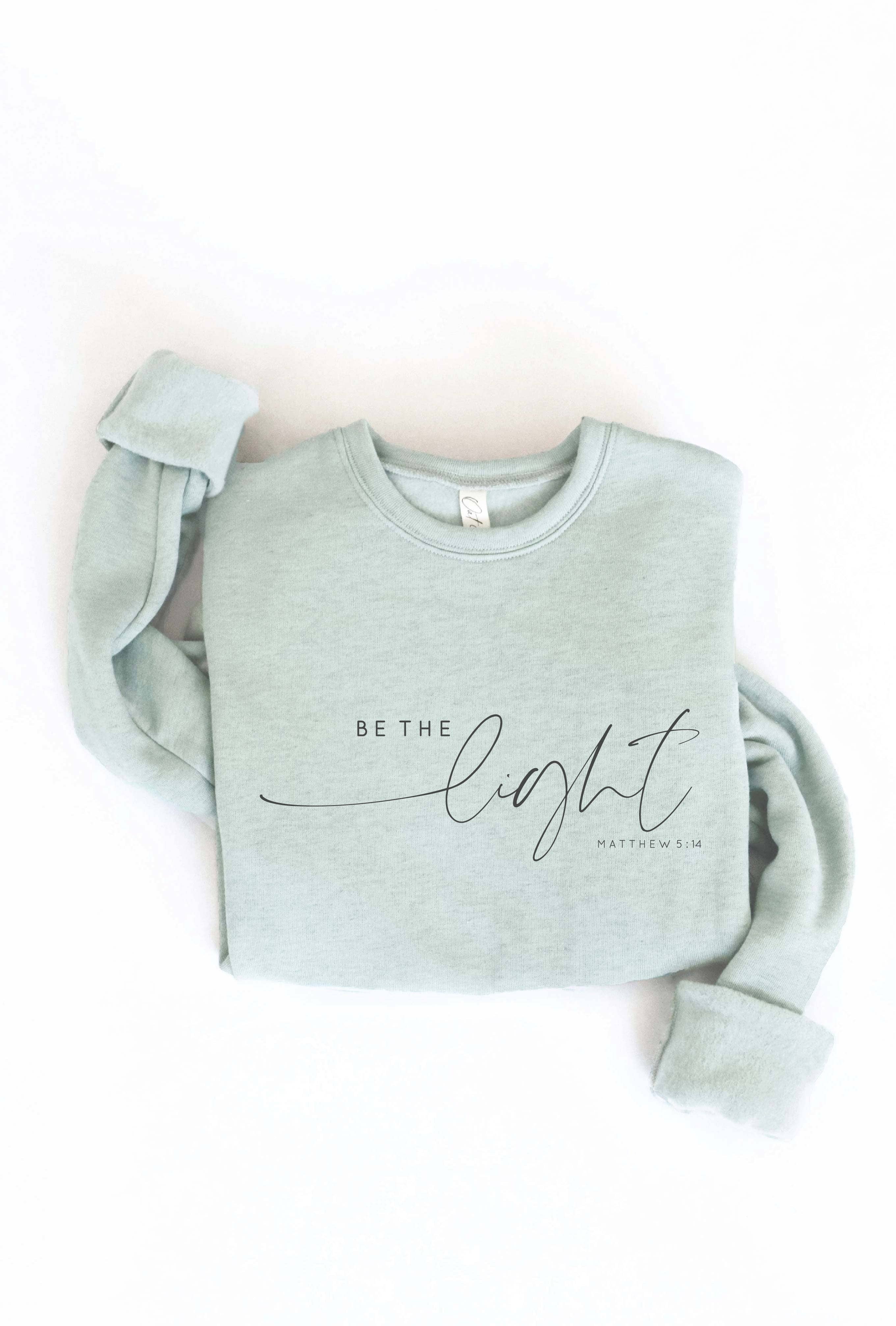 OAT COLLECTIVE - Wholesale Graphic Sweatshirt - Women's - BE THE LIGHT MATTHEW 5:14 Graphic Sweatshirt4
