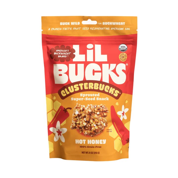 Lil Bucks - Wholesale Snack Bar - Clusterbucks Gluten-Free Bites - Hot Honey - 6pk0