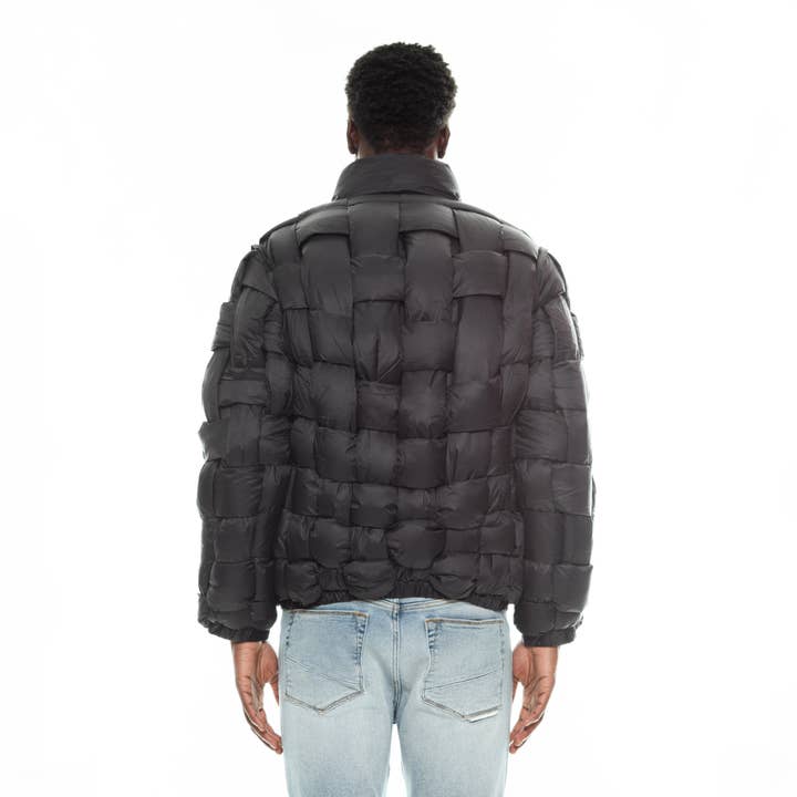 QUILTED NYLON PUFFER JACKET IN BLACK for wholesale on Faire5