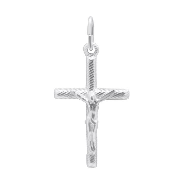 Sterling Silver Roped Cross/Crucifix Pendant Necklace for wholesale by Atlanta Jewelers Supply