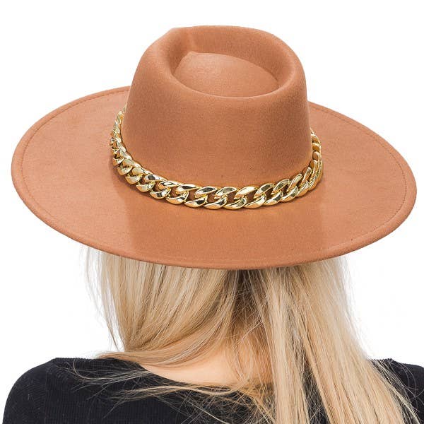 Cap Zone – Großhandel Fedora-Hut – Damen – Große, kubanische Rancher-Mütze mit Knitterfalten und breiter Rancher-Kette15