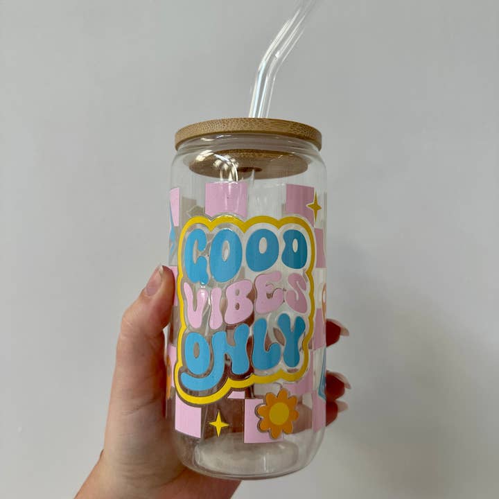 Studio GRL - Vente Verre/tasse - Tasse en verre Good Vibes