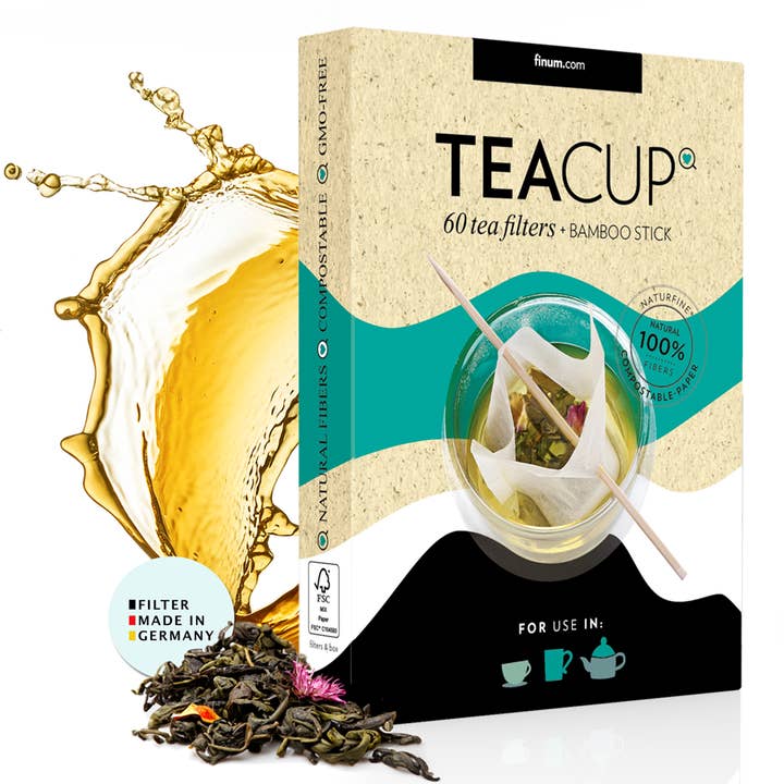 TEACUP - 60 Tea Filter + Bamboo Stick for wholesale by finum