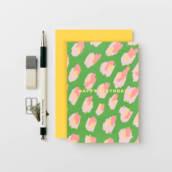 Katie Leamon - Wholesale Birthday Card - Happy Birthday Leopard Print Card