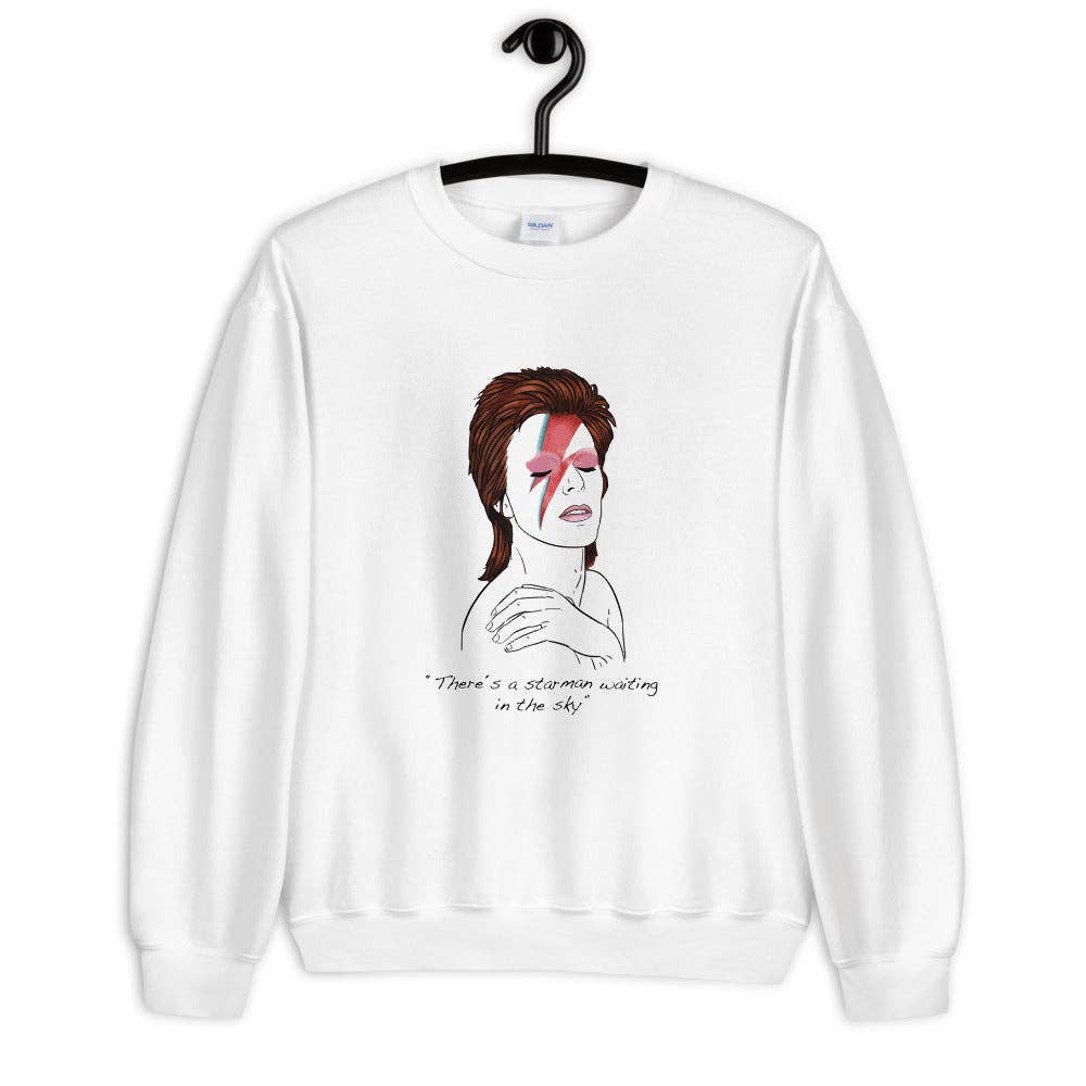 El loco del Pelo Rizo - Wholesale Graphic Sweatshirt - Unisex - Bowie unisex sweatshirt6