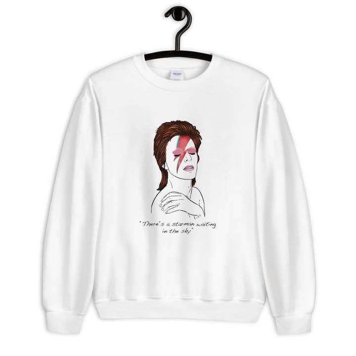 El loco del Pelo Rizo - Wholesale Graphic Sweatshirt - Unisex - Bowie unisex sweatshirt6