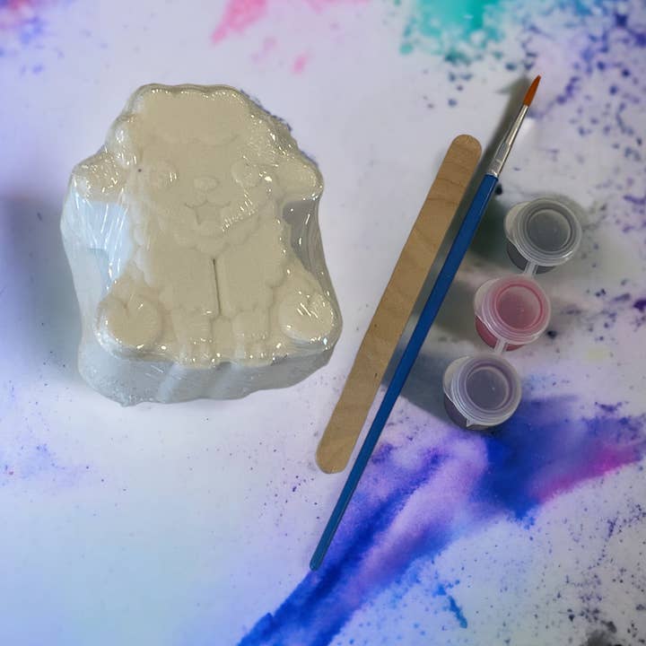 Little Lamb - Paint Your Own - Goat Milk Bath Bomb Craft for wholesale by Olive Drab Farm