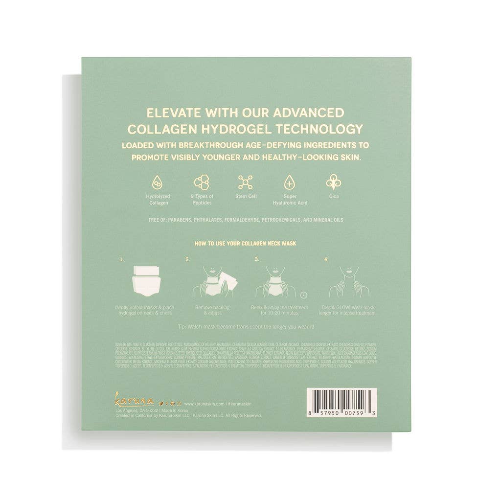 Karuna - Wholesale Skincare Face Mask - Collagen HydroGel Neck Mask2