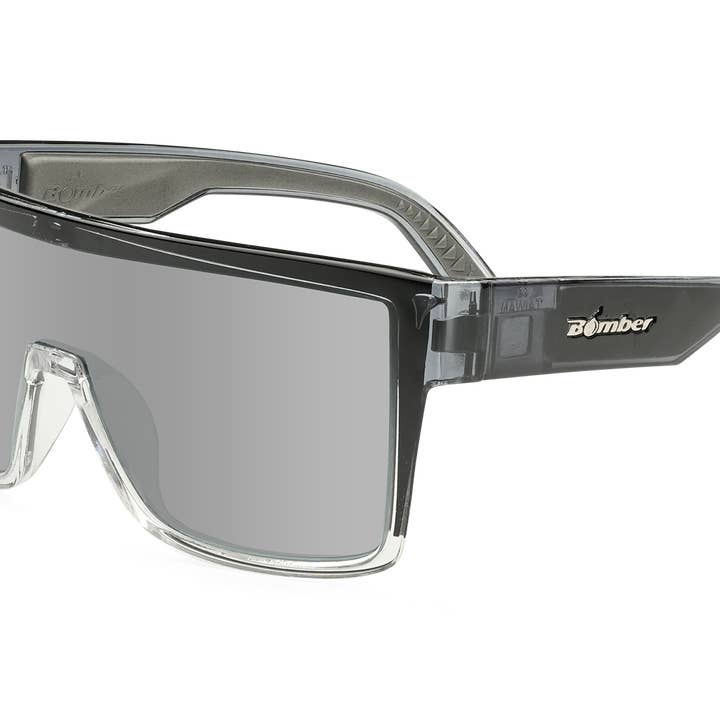 REMOVED BRAND - Wholesale Sunglasses - Unisex - BUZZ Bomb Safety - Silver Mirror Crystal