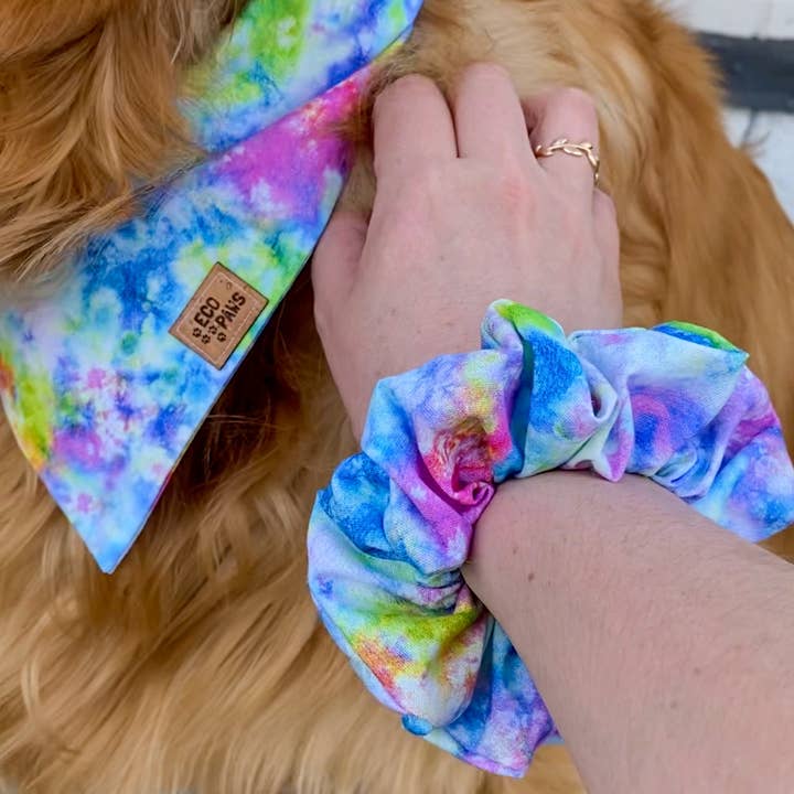 ECO4PAWS - Wholesale Pet Bandana - Dog - Blue Tie Dye Bandana3