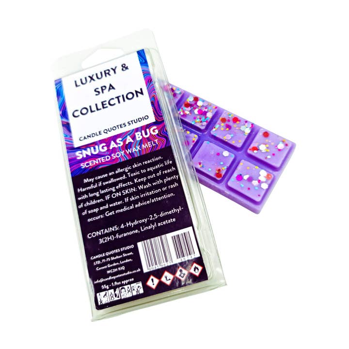 Snug as a Bug Highly Scented Wax Melt Snap Bar for wholesale by Candle Quotes Studio