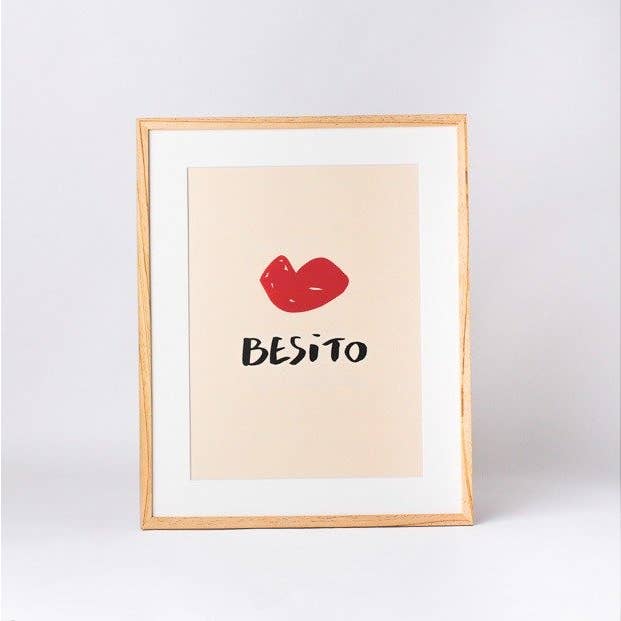 Mathilde Cabanas - Wholesale Poster - Recycled paper poster “Besito” (42x30cm)