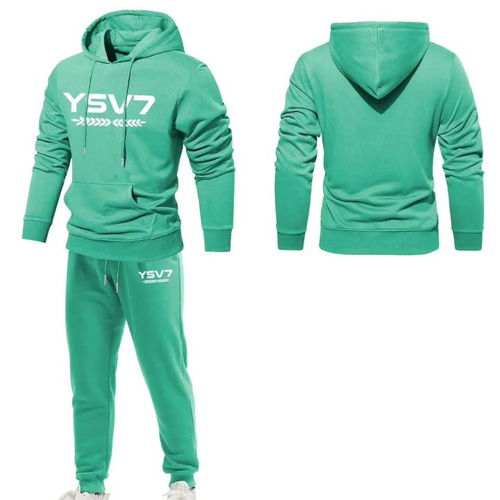 SURVÊTEMENT CHAUD À CAPUCHE VERT MENTHE UNISEXE pour la vente par YSV7