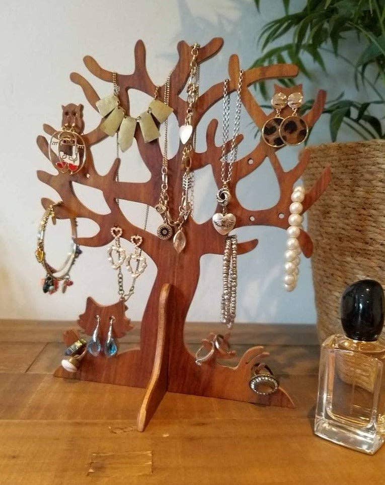 WOODEN TIES & GIFTS - Wholesale Jewelry Stand & Display - Handmade Wooden Jewellery Tree7