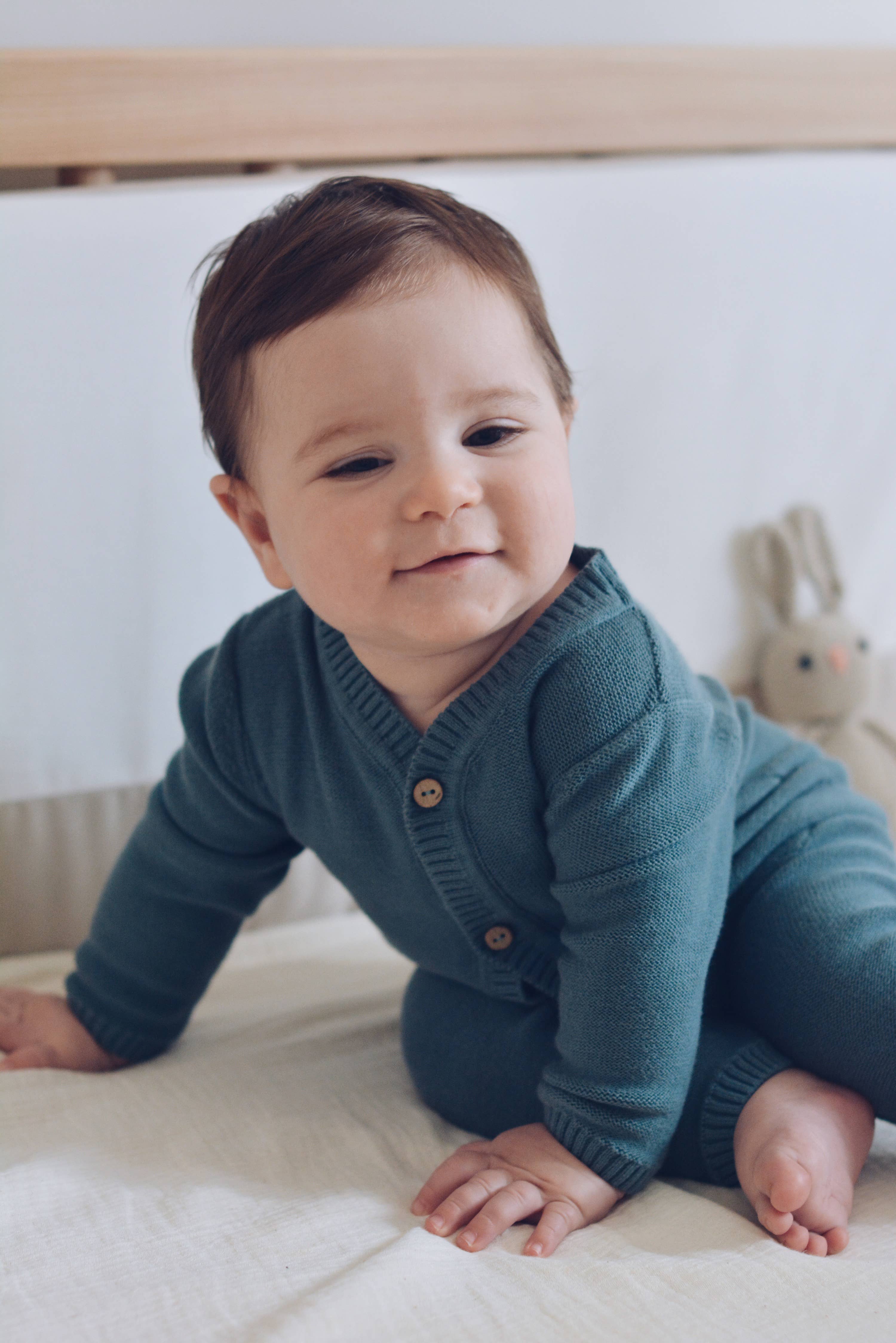 Eli & Nev (we cover U.S. import duties) - Wholesale Jumpsuit - Baby - Baby Knitted Blue Jumpsuit 100% Cotton 3