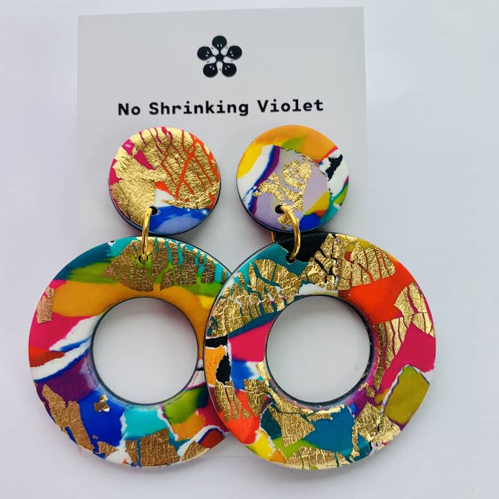 No Shrinking Violet - Wholesale Dangle Earrings - 80s - Large Earring