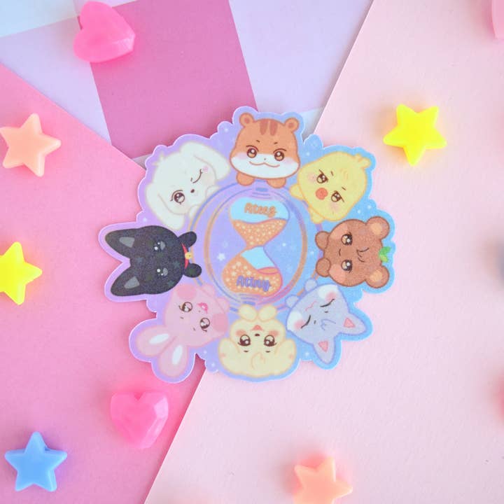 Kawineko - Wholesale Sticker - light stick ateez kpop waterproof Vinyl stickers Die cut