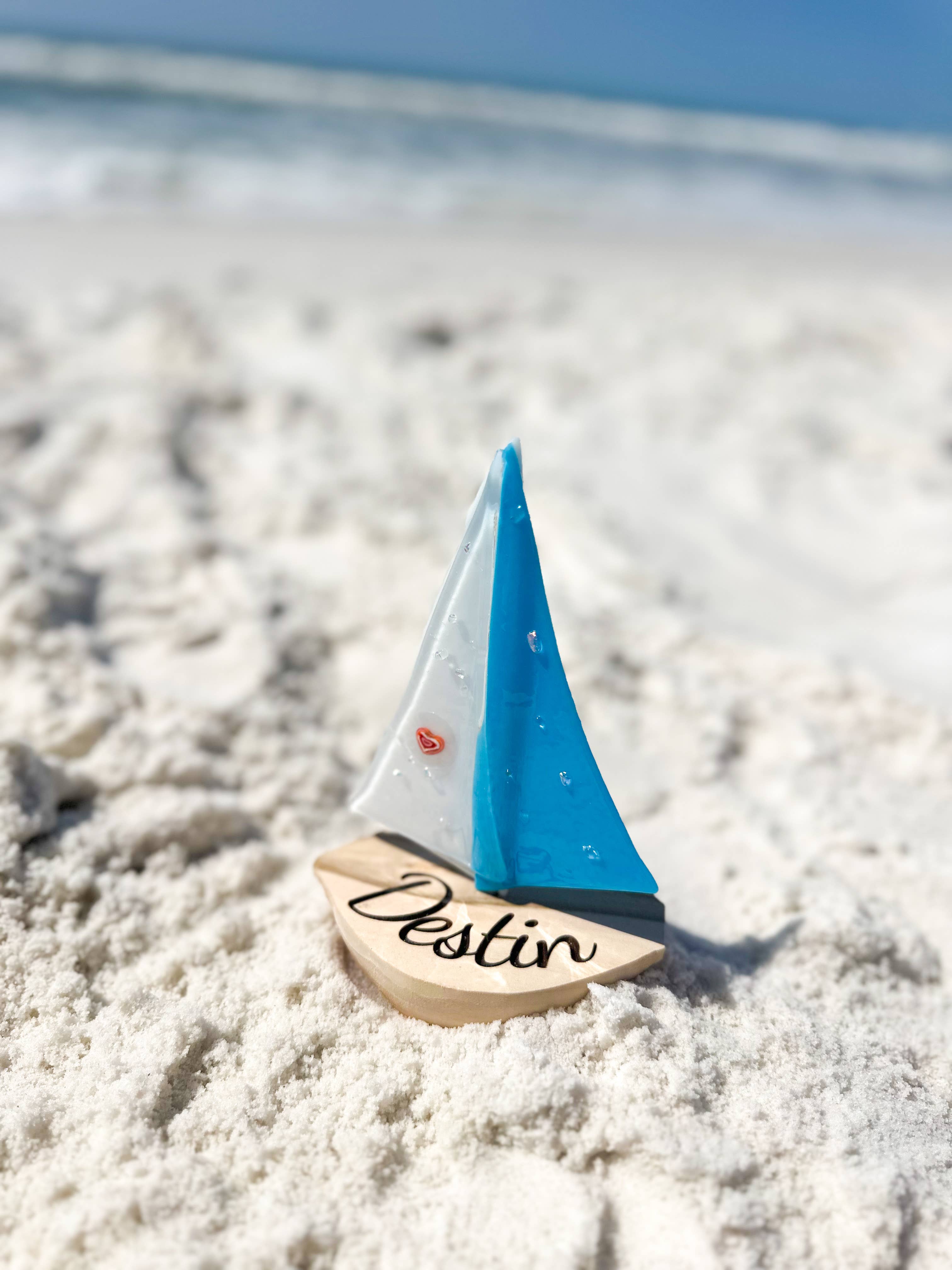 Alexa K - Wholesale Decorative Tabletop Object - Customizable Boat Fused Glass Artwork Gift Souvenir2