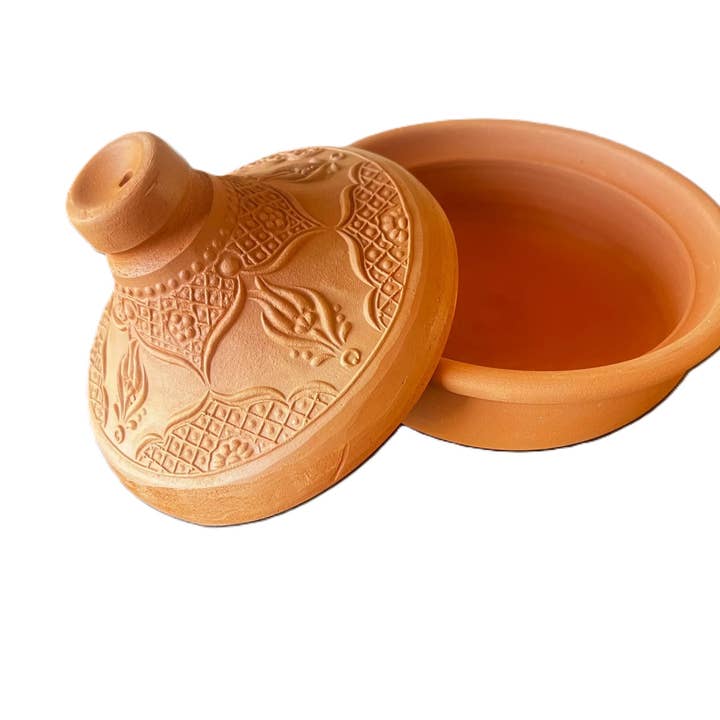 GJE Terracotta - Wholesale Cooking Pot - Unglazed Clay Targine Cooking Pot -8.5 inch 1