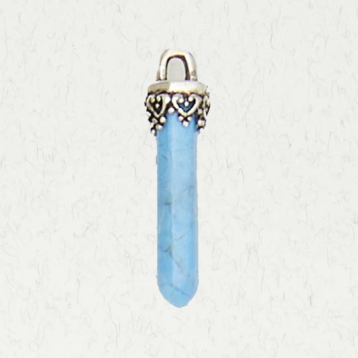 Turquoise Colored Dyed Howlite Mini Crystal Point for wholesale by Nirvana LLC