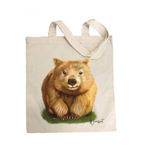 AGCB1006: Bolso tote de algodón Wombat para venta al por mayor de Taylor Hill Scarves & Co