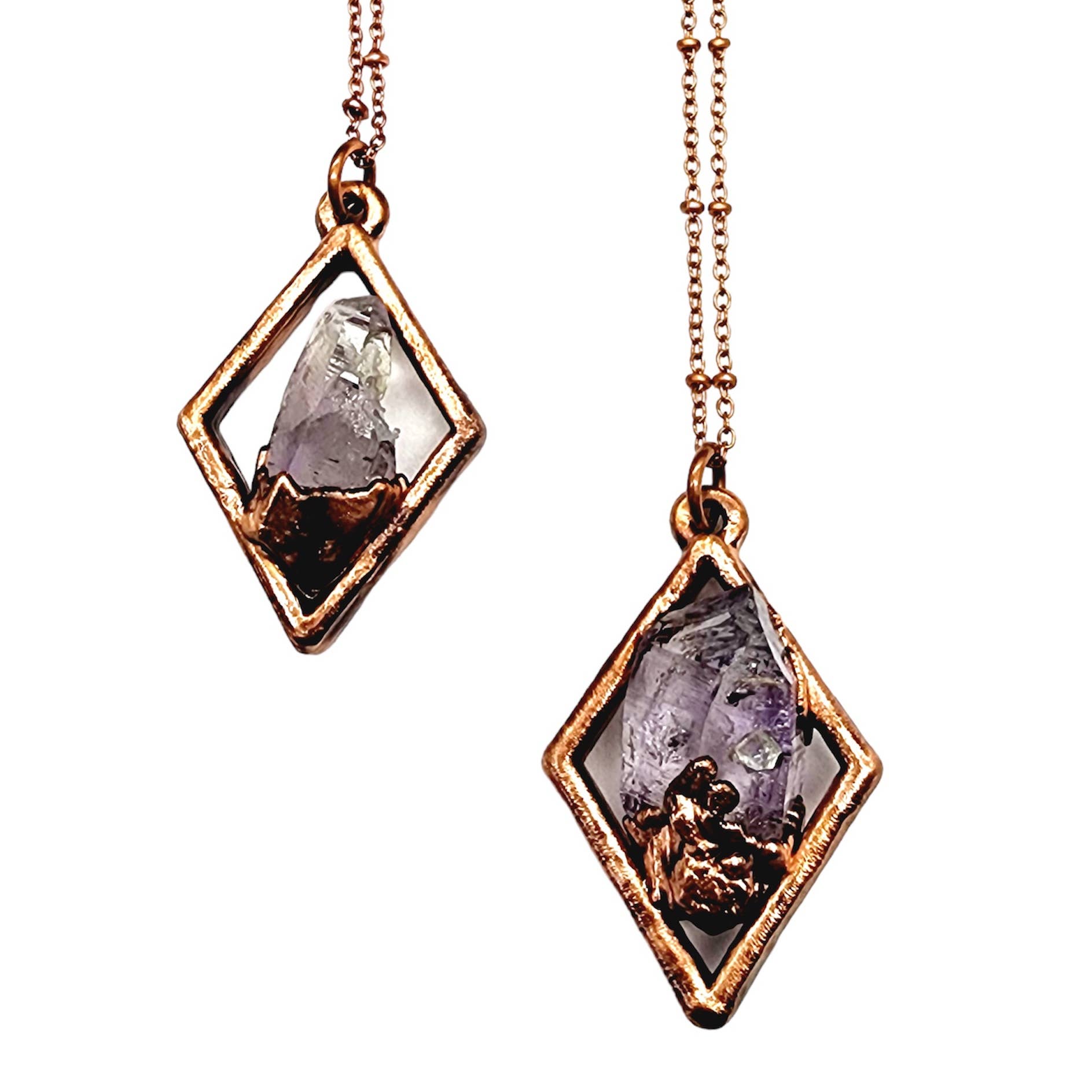 MergingMetals - Wholesale Pendant/Charm Necklace - Vera Cruz Amethyst Diamond Necklace1