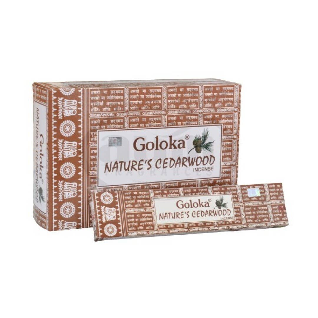 AUM Fragrances - Wholesale Smudge Stick - Goloka Nature's Incense 15g Cedarwood