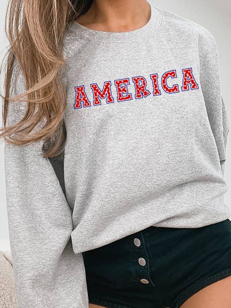 America Stars Sweatshirt für den Großhandel von Wildberry Waves