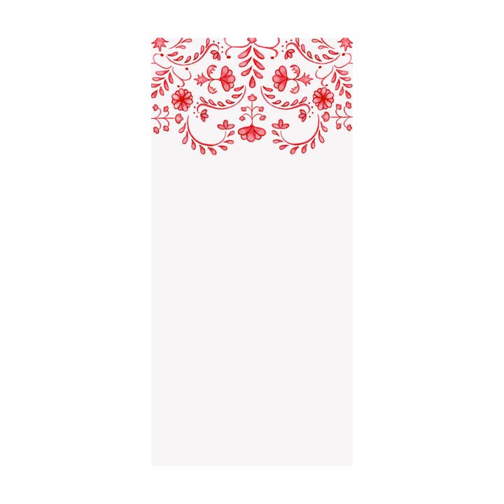 Chinoiserie Red- Notepad for wholesale by Brake Ink Stationery