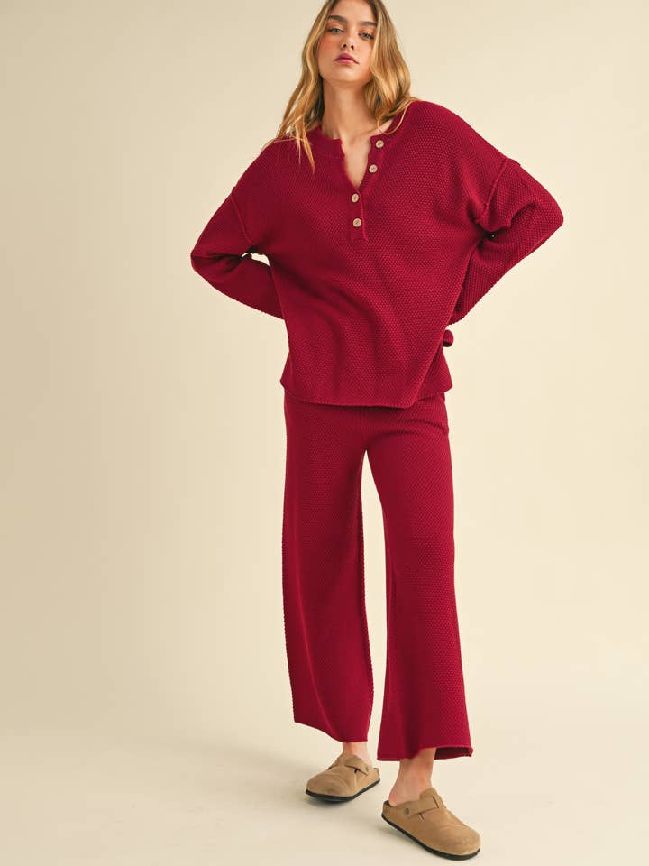 Heyson - Wholesale Lounge Set - Women's - ESW1064-A Waffle Knit Lounge Set10