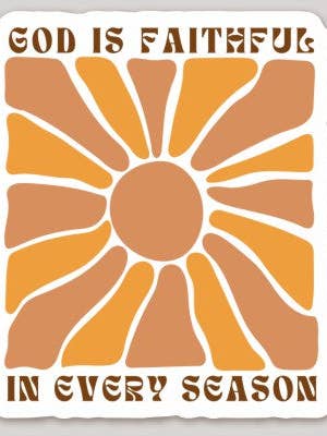 God is Faithful Waterproof Sticker for wholesale by The Inspiration Haven