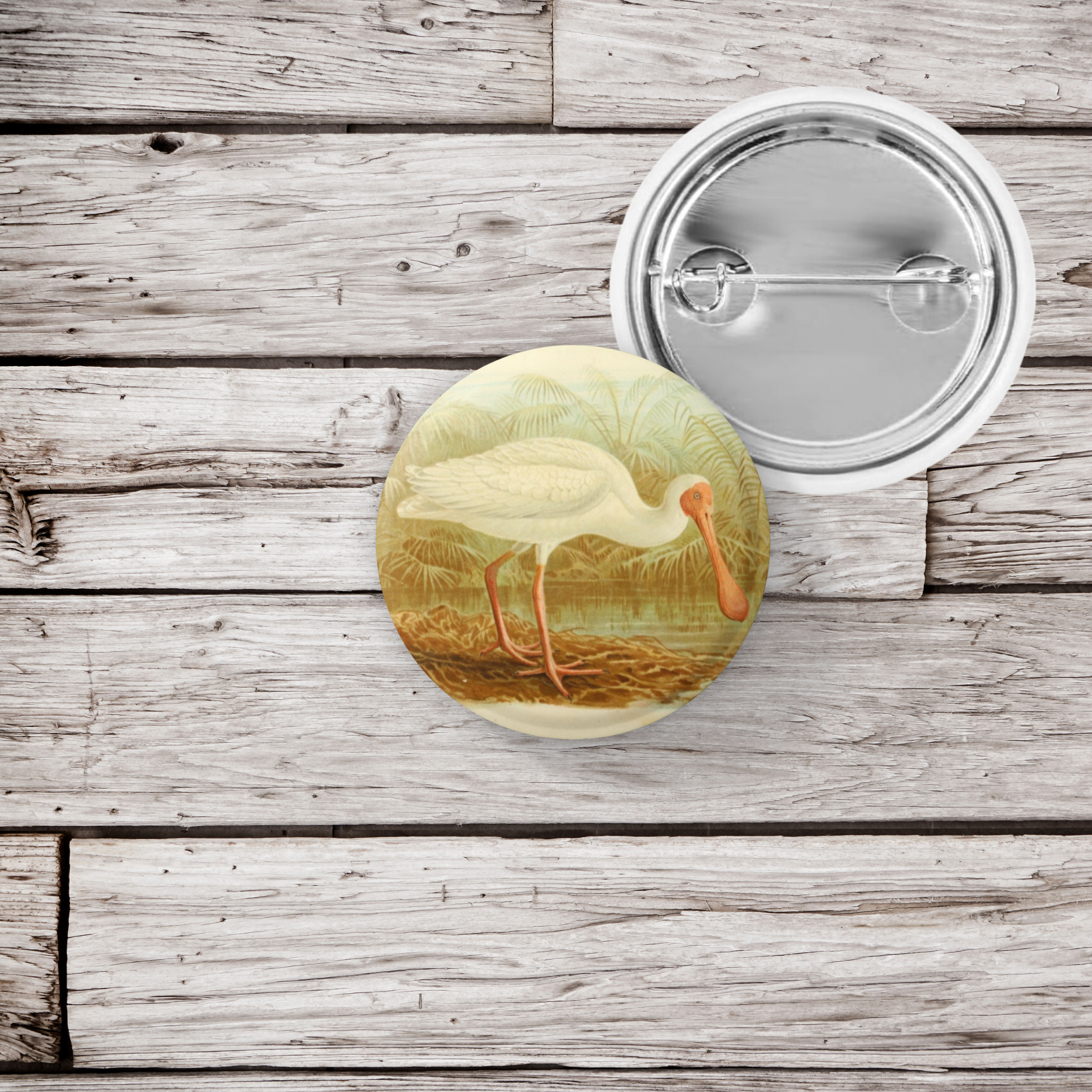 NatureCuts - Wholesale Lapel Pin/Button - Spoonbill Pin, Bird Pin, Spoonbill Keychain, Spoonbil Magnet0