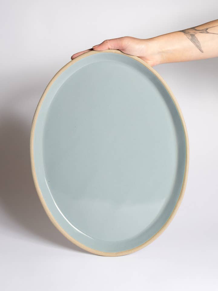 Handmade Oval Serving Tray for wholesale by Jars of Dust