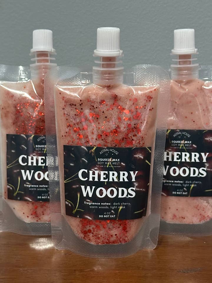 ‘Cherry Woods’ Squeeze Wax™ Squeezable Soy Wax Melt for wholesale by Astral House Aromas