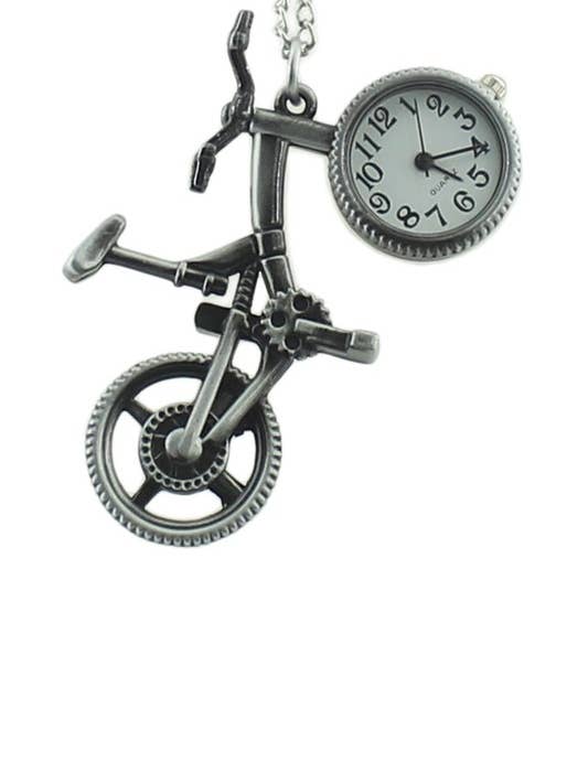 Vintage charme fiets kwarts zakhorloge voor wholesale door Ole