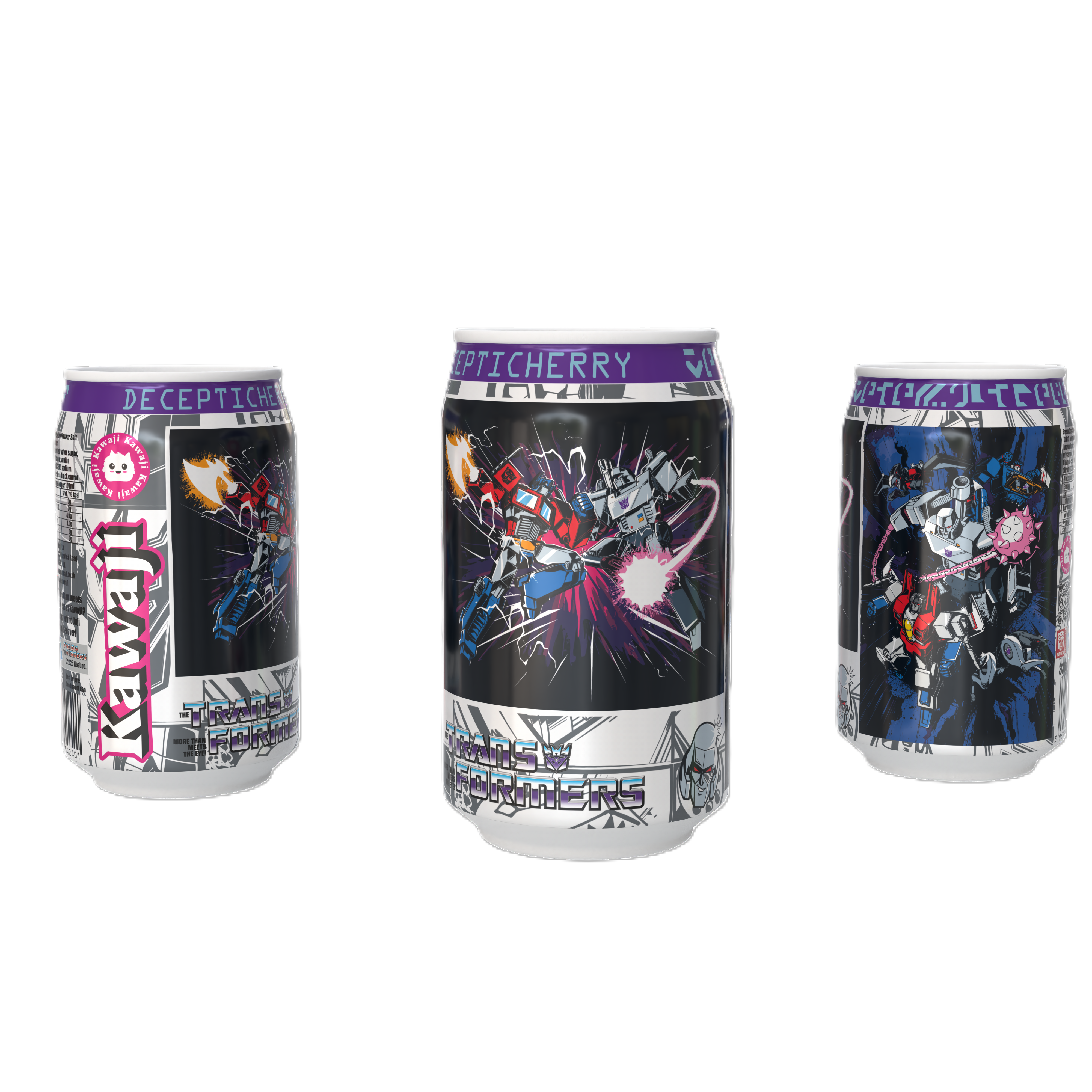 Kawaji – wholesale Soda/kolsyrad dryck – Kawaji Transformers Optimus Prime vs Megatron 3-burkarsset4