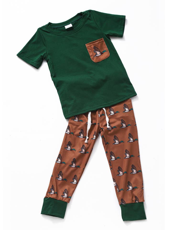 Boys Duck Printed Pocket Hunting Sets for wholesale by sassy kids palace