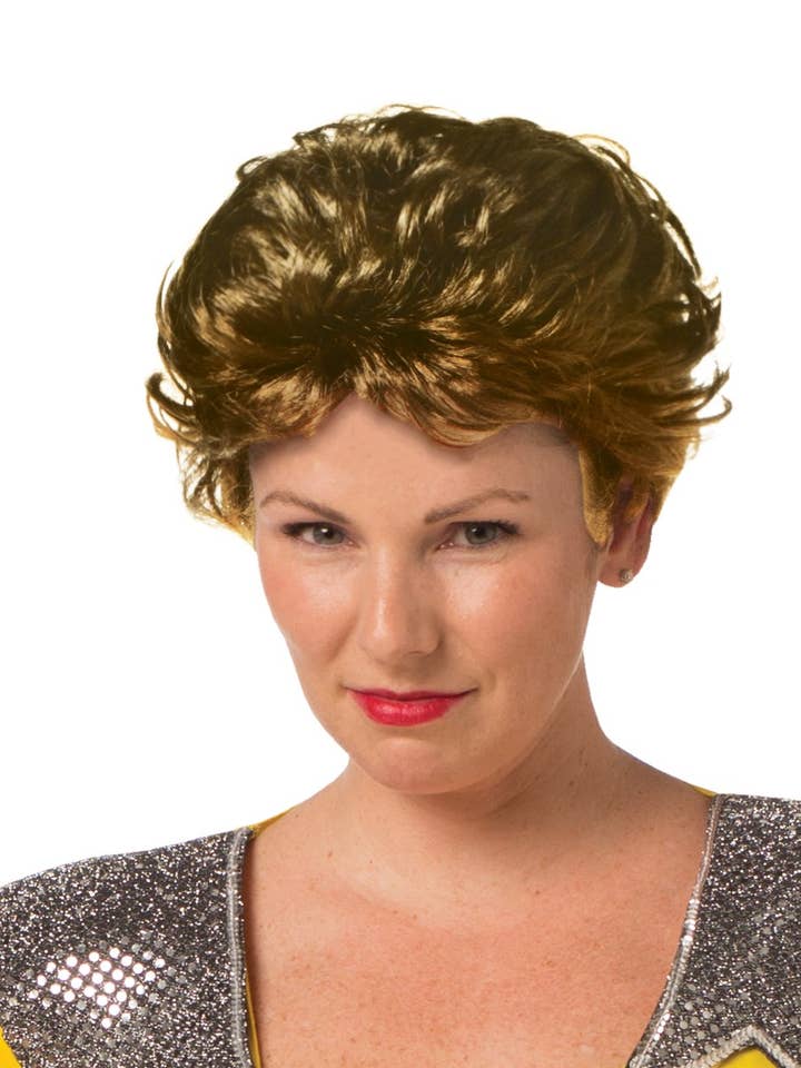 '80's Sassy Big Hair Wig, Brunette Bob for wholesale by Rasta Imposta