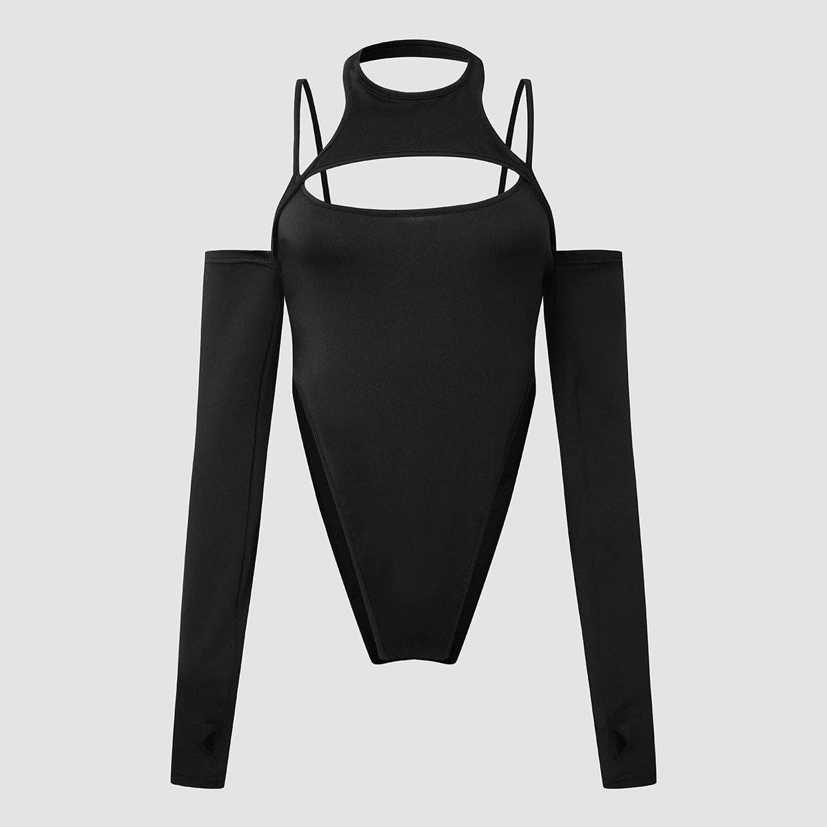 Sweetkama - Wholesale Bodysuit - Women's - Ladies Sexy Halter Off Shoulder Bodysuit F107929