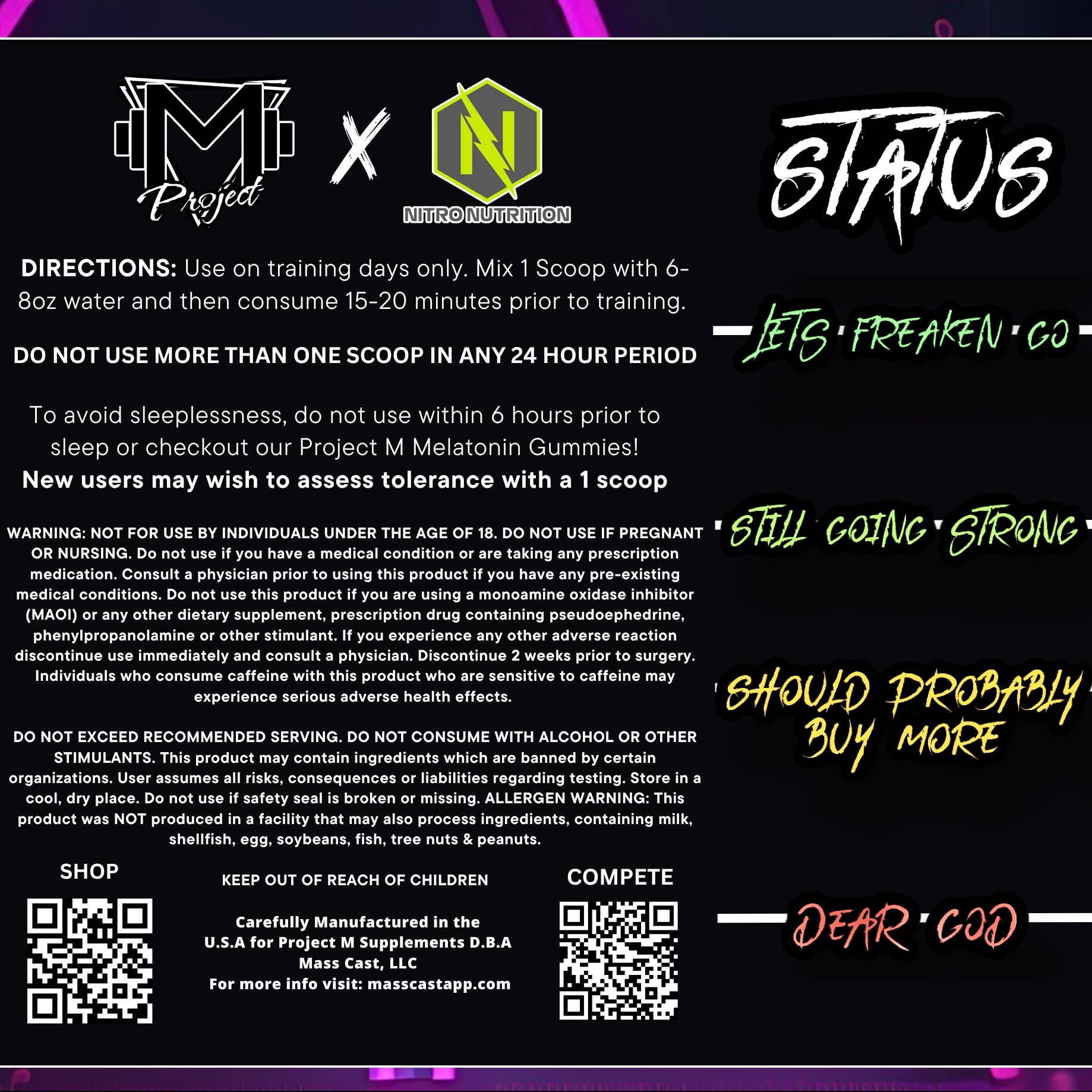 Mass Cast, LLC - Wholesale Voedingssupplement/vitamine - De Keukengoot Extreme Pre Intra Post Workout4