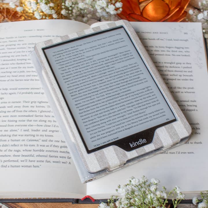 Meaggie Moos - Wholesale Book Cover - Kindle Case | Tan Stripes 5