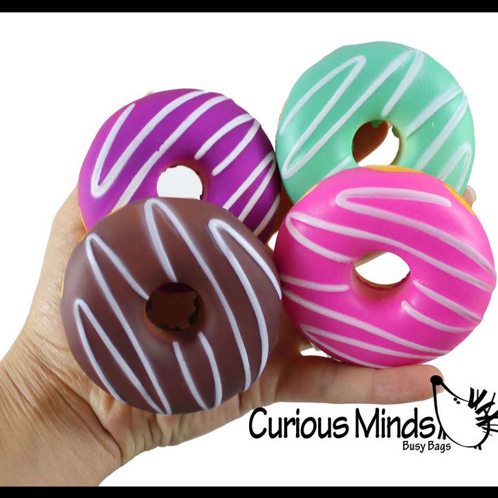 1 Donut Squishy Slow Rise Foam - Scented Sensory, Stress, F for wholesale by Curious Minds Toys