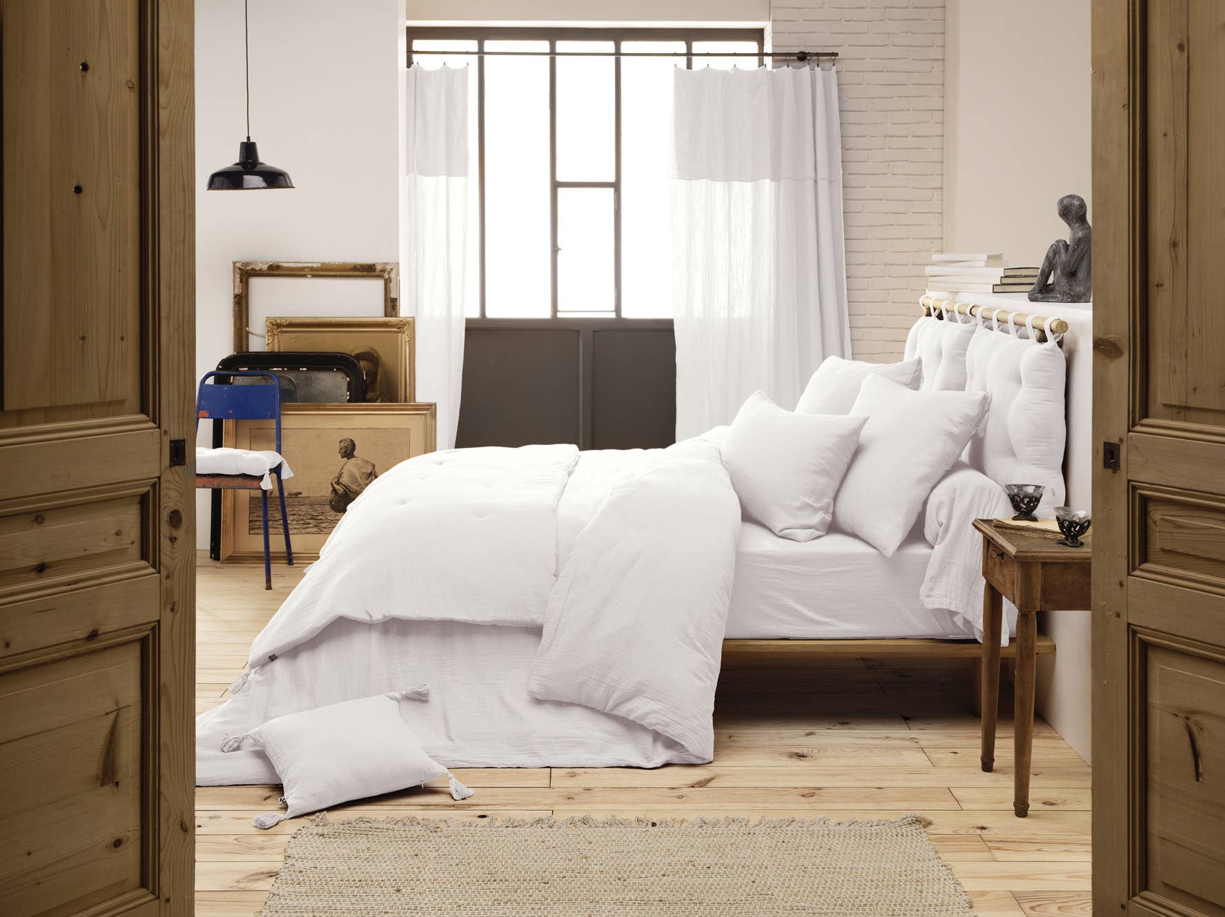 L'effet Papillon - Wholesale Bedding Blanket - GAÏA Chantilly cotton gauze bedspread 90 x 200 cm2