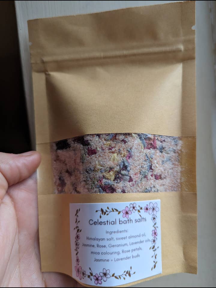 Celestial Goddess ritual bath soak with Geranium, Lavender for wholesale by Born Magical