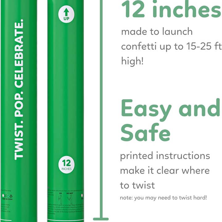 TUR Party Supplies - Wholesale Confetti - Rainbow Confetti Cannons - Biodegradable13