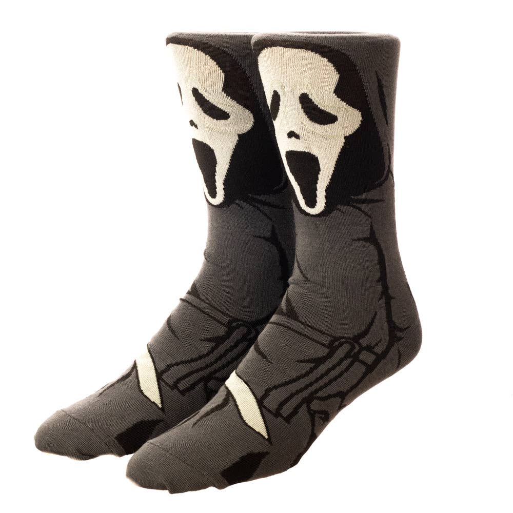 Bioworld Merchandising - Wholesale Socks - Unisex - Ghostface  360 Character Crew Sock0